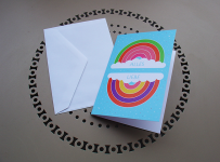 Eine Colorakel-Grußkarte mit Umschlag: Alles Liebe